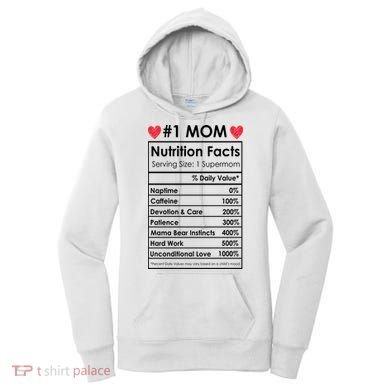 Best Mom Nutrition Facts Women's Hoodie
