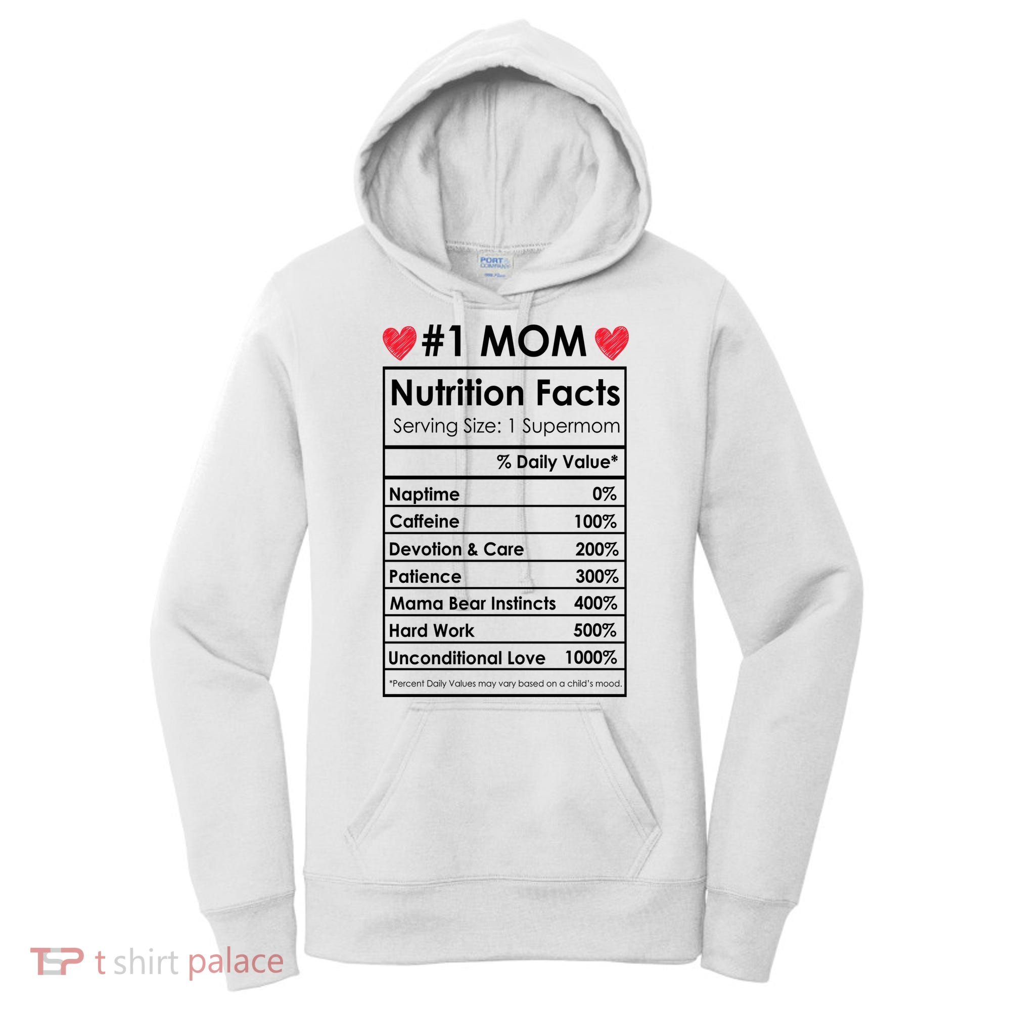 Best Mom Nutrition Facts Women's Hoodie