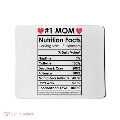 Best Mom Nutrition Facts Mousepad