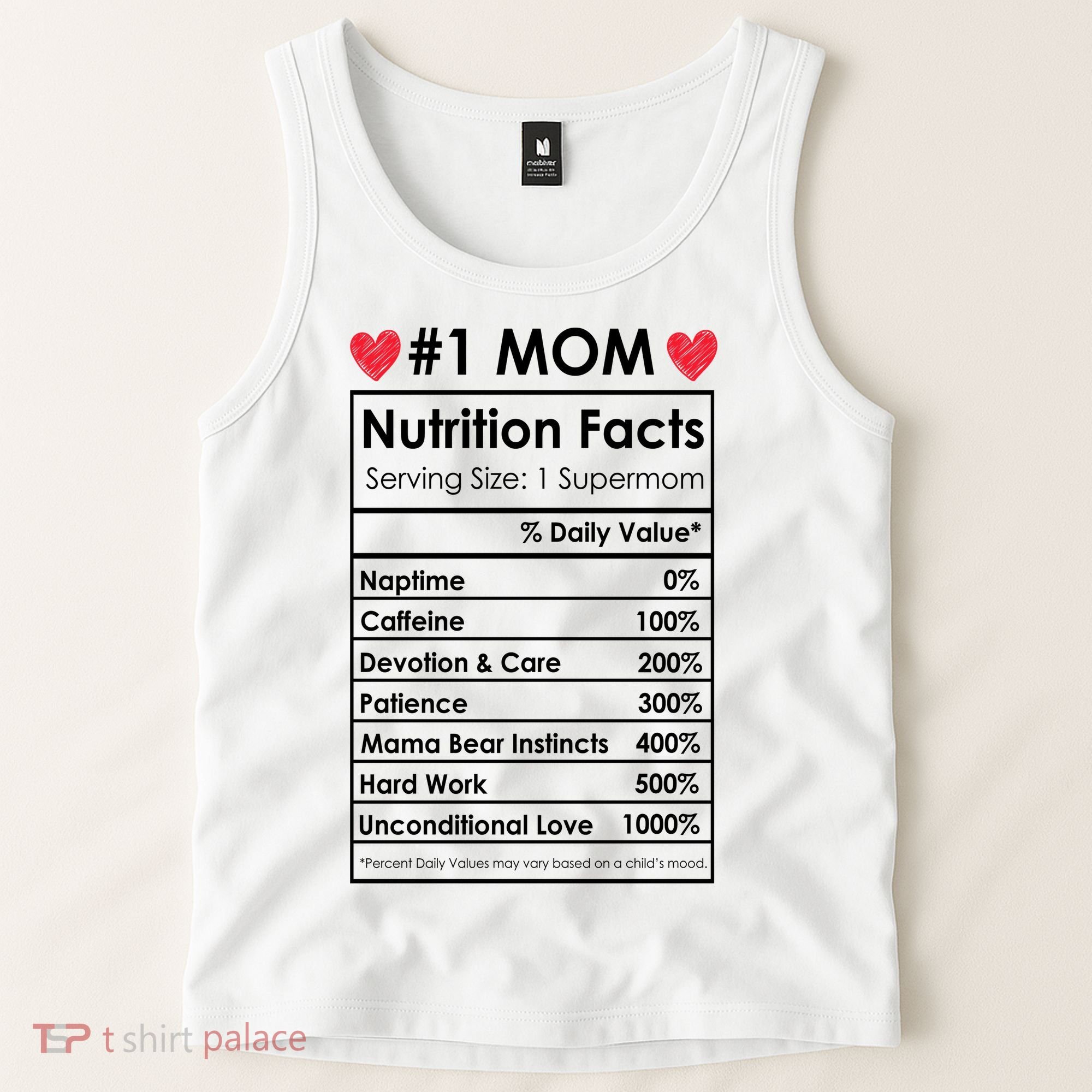Best Mom Nutrition Facts Tank Top