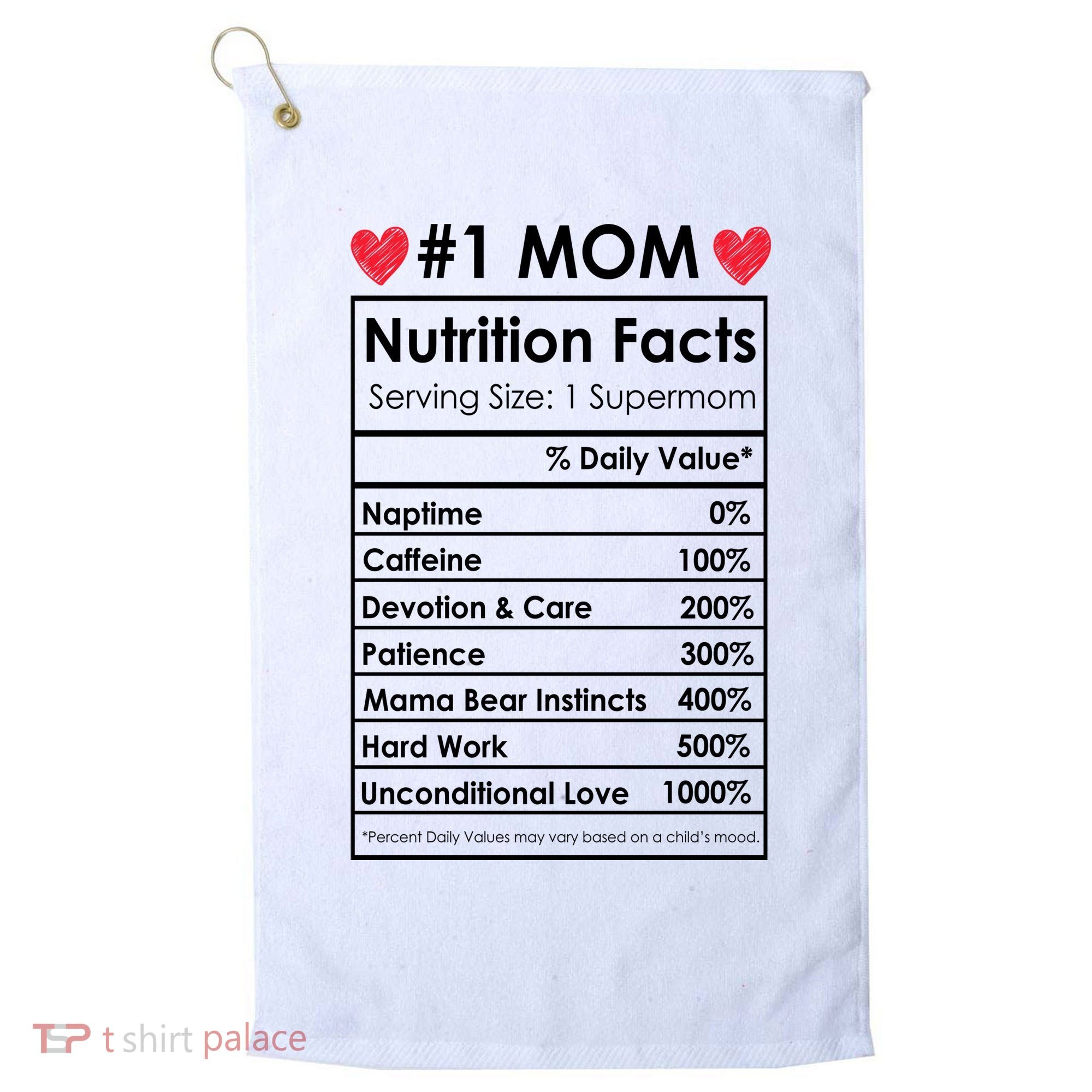 Best Mom Nutrition Facts Golf Towel