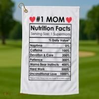 Best Mom Nutrition Facts Golf Towel thumb 1
