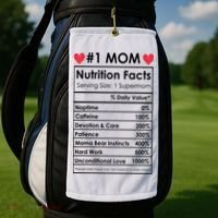 Best Mom Nutrition Facts Golf Towel thumb 2