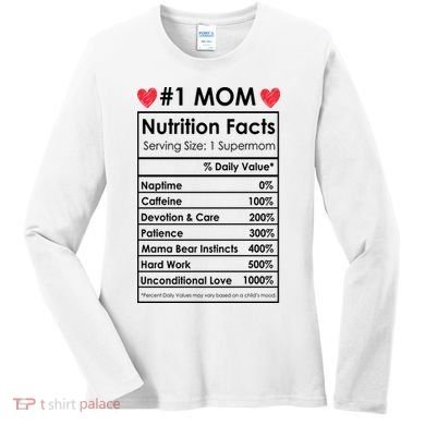 Best Mom Nutrition Facts Women's Long Sleeve Shirt