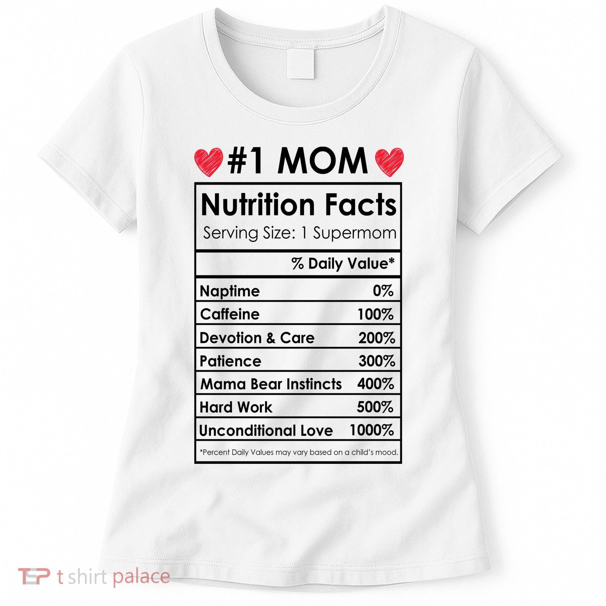 Best Mom Nutrition Facts Women's T-Shirt