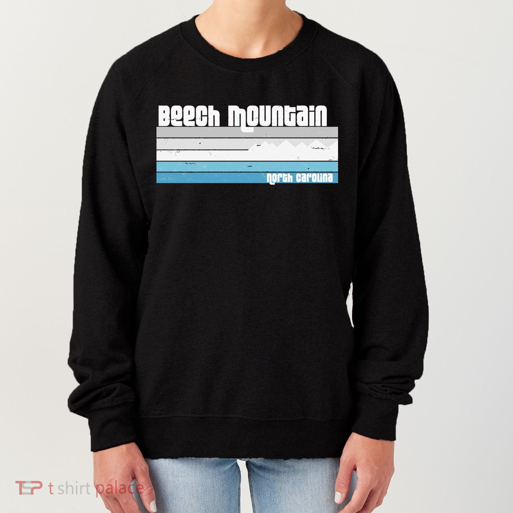 Beech Mountain North Carolina NC Retro Skiing Hiking Women's Sweatshirt