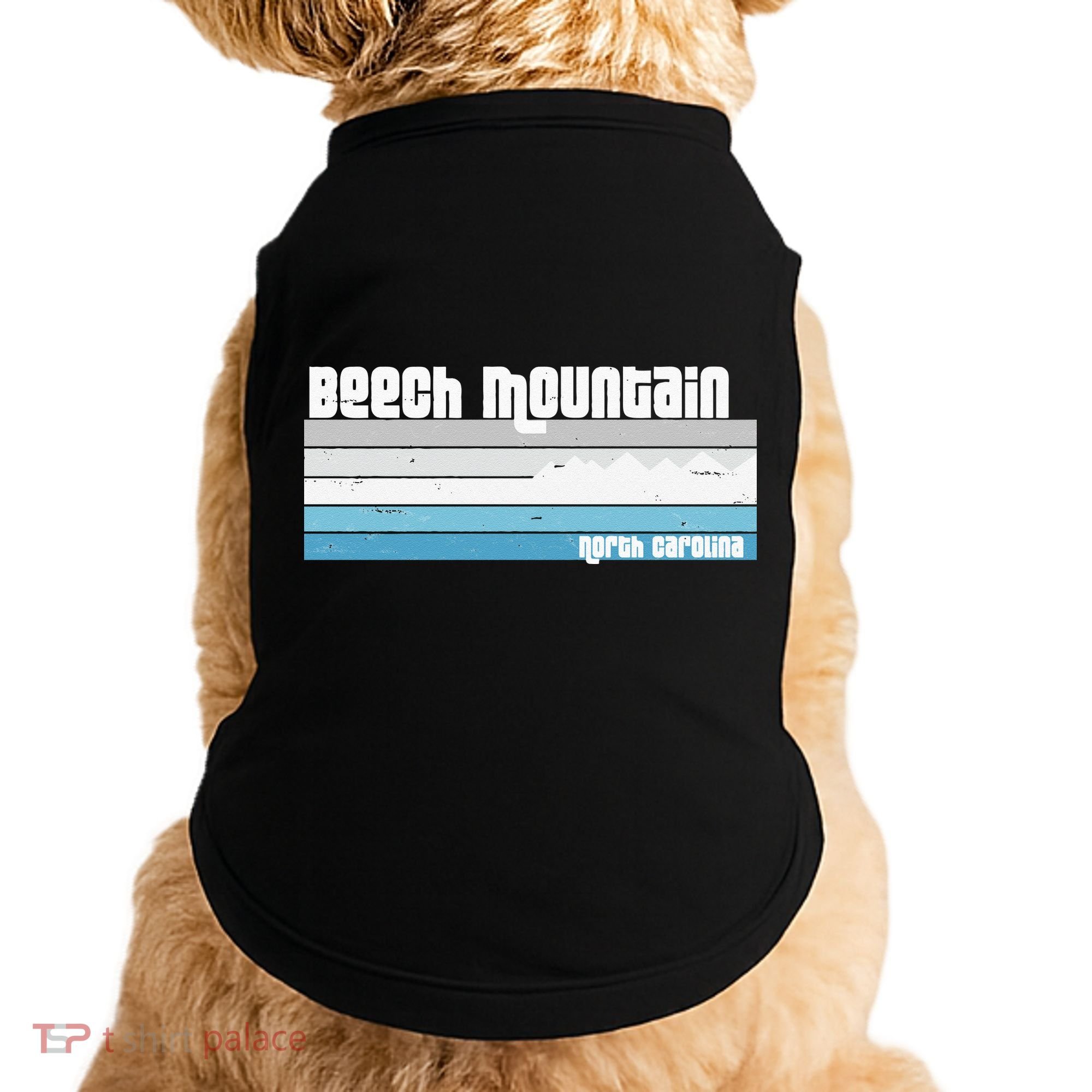 Beech Mountain North Carolina NC Retro Skiing Hiking Doggie Tank
