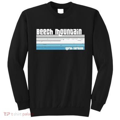 Beech Mountain North Carolina NC Retro Skiing Hiking Sweatshirt