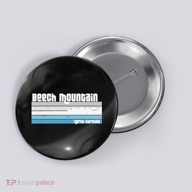 Beech Mountain North Carolina NC Retro Skiing Hiking Button