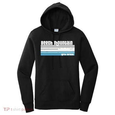 Beech Mountain North Carolina NC Retro Skiing Hiking Women's Hoodie