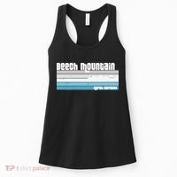 Beech Mountain North Carolina NC Retro Skiing Hiking Women's Tank Top thumb 0
