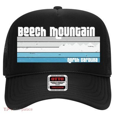 Beech Mountain North Carolina NC Retro Skiing Hiking Hat