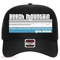 Beech Mountain North Carolina NC Retro Skiing Hiking Hat thumb 0