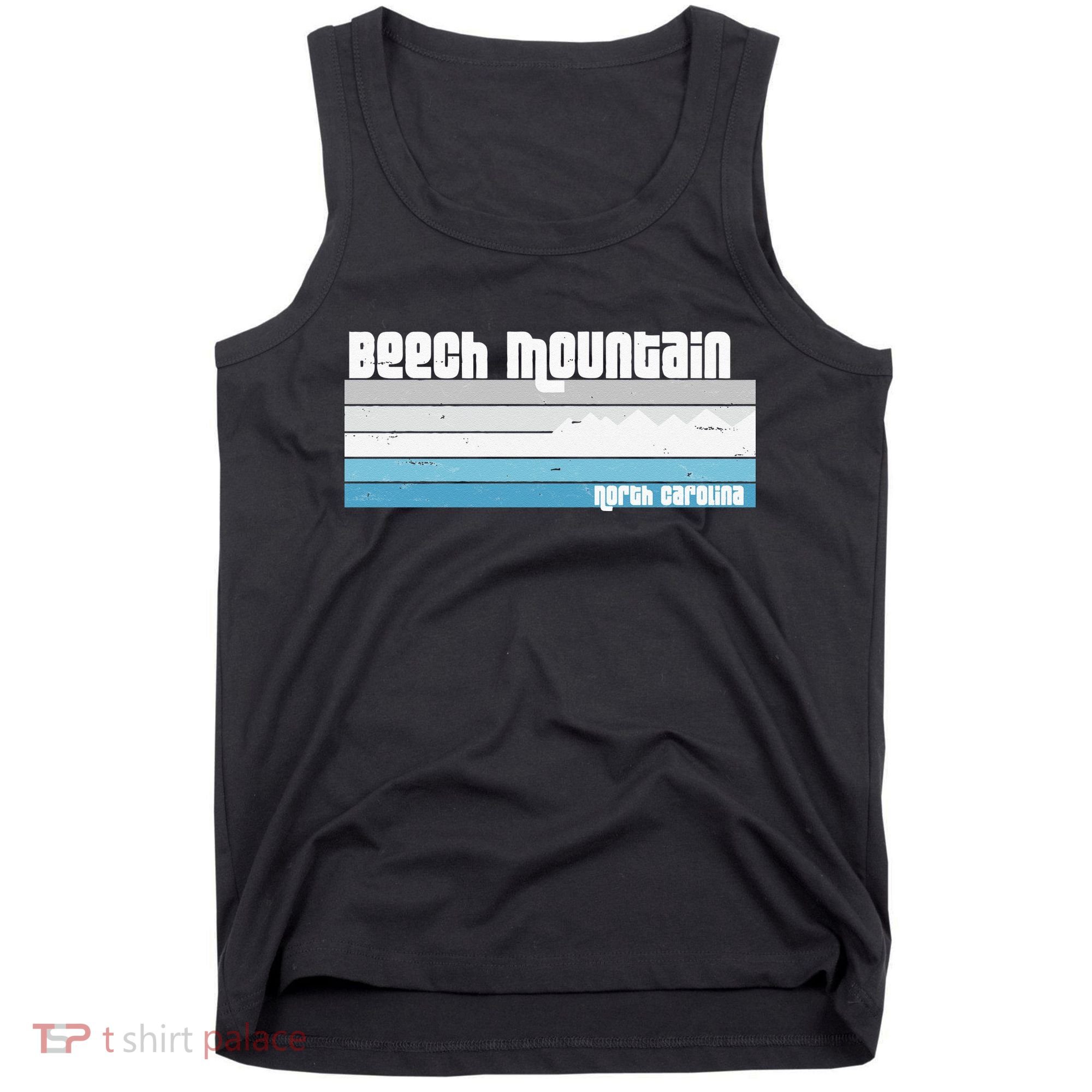 Beech Mountain North Carolina NC Retro Skiing Hiking Tank Top