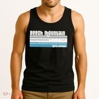 Beech Mountain North Carolina NC Retro Skiing Hiking Tank Top thumb 3