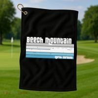 Beech Mountain North Carolina NC Retro Skiing Hiking Golf Towel thumb 1
