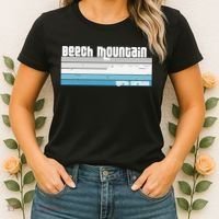 Beech Mountain North Carolina NC Retro Skiing Hiking Women's T-Shirt thumb 2