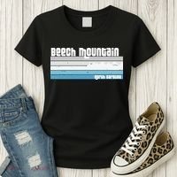 Beech Mountain North Carolina NC Retro Skiing Hiking Women's T-Shirt thumb 3