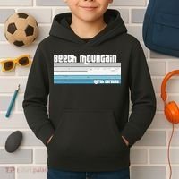 Beech Mountain North Carolina NC Retro Skiing Hiking Kids Hoodie thumb 2