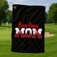 Bowling Mom Of A Bowler Mama Bowling Mother Bowler Mom Great Gift Golf Towel thumb 1