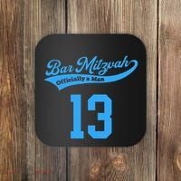 Bar Mitzvah Ofiicaly A Man Sports Baseball Coaster thumb 0