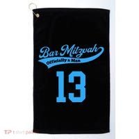 Bar Mitzvah Ofiicaly A Man Sports Baseball Golf Towel thumb 0