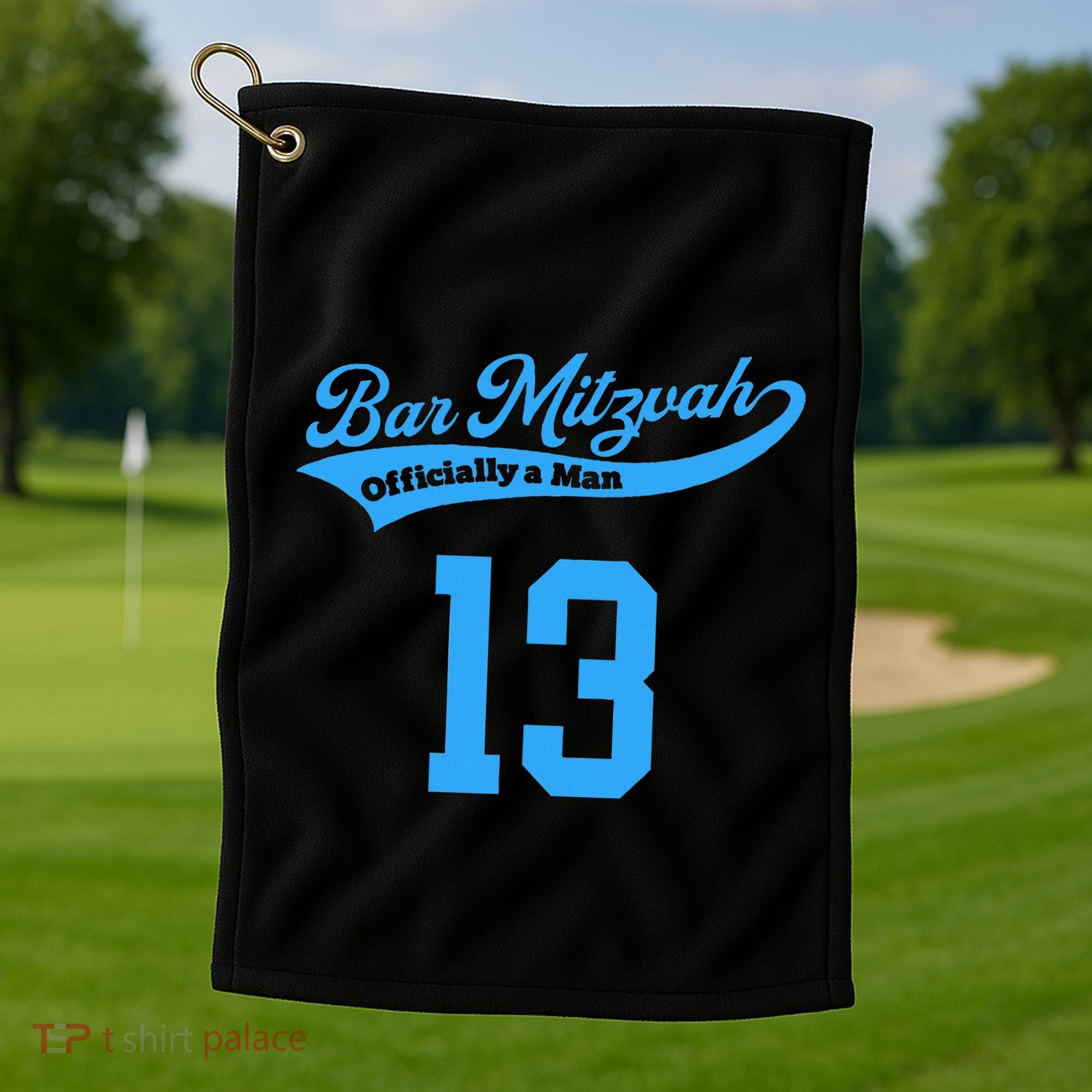 Bar Mitzvah Ofiicaly A Man Sports Baseball Golf Towel