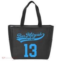 Bar Mitzvah Ofiicaly A Man Sports Baseball Tote Bag thumb 0