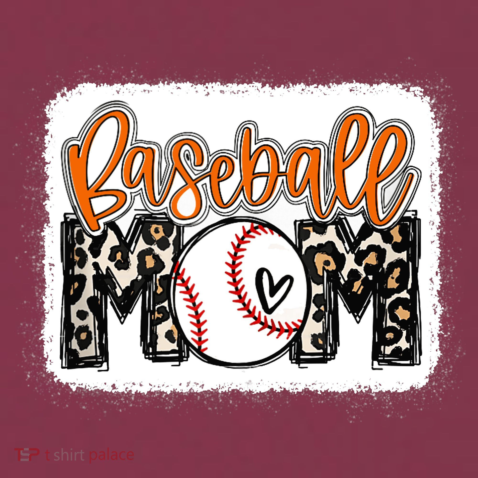 Baseball Mom Orange Leopard Baseball Mama Tank Top 16oz Travel Tumbler