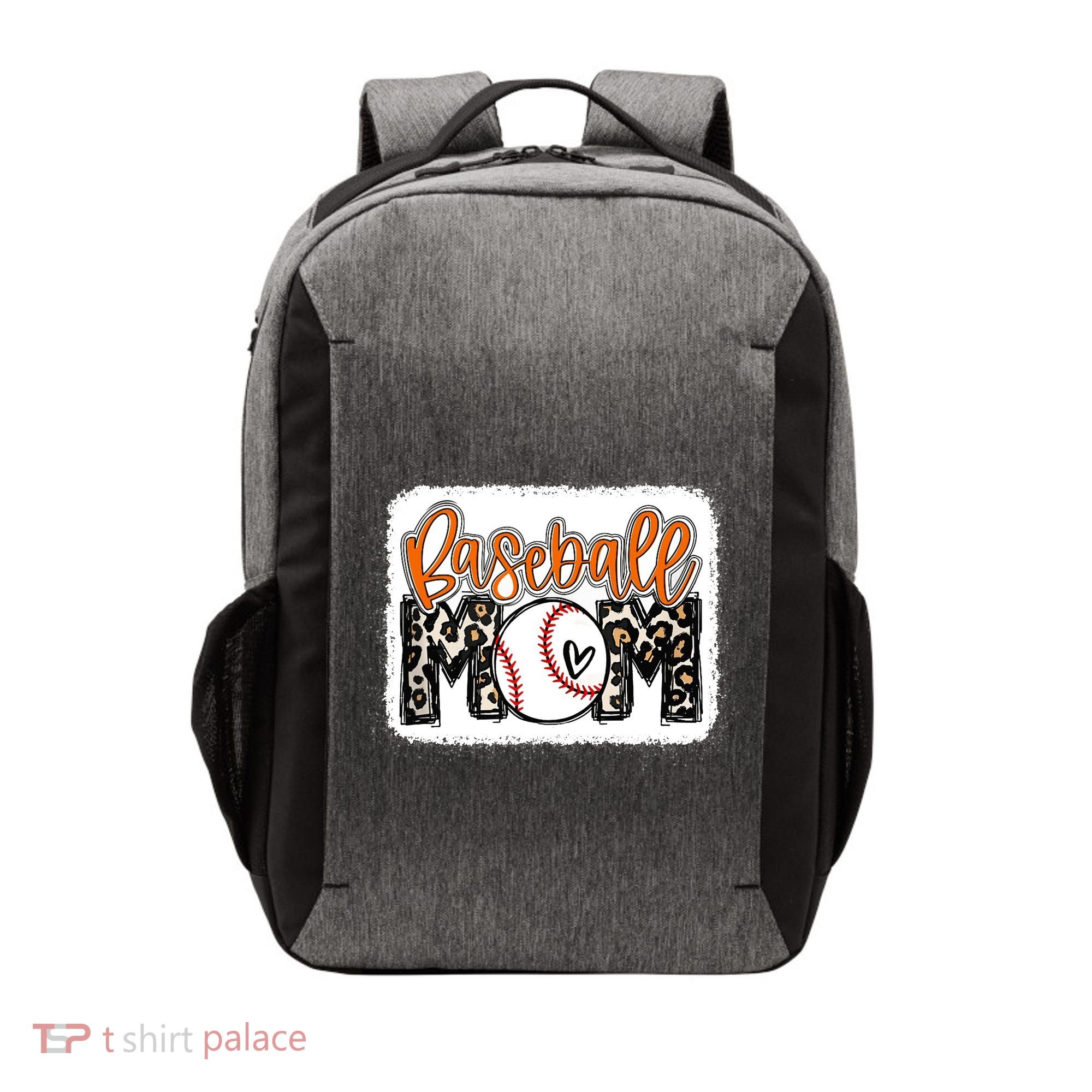 Baseball Mom Orange Leopard Baseball Mama Tank Top Vector Backpack