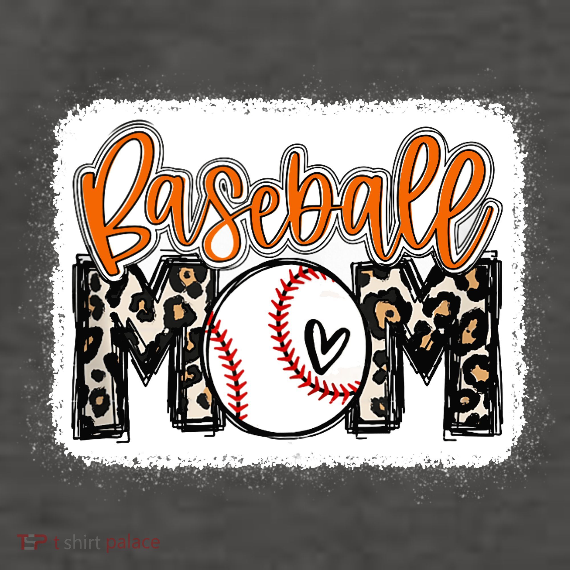 Baseball Mom Orange Leopard Baseball Mama Tank Top Vector Backpack