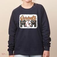 Baseball Mom Orange Leopard Baseball Mama Tank Top Women's Sweatshirt thumb 0