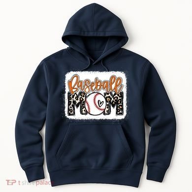 Baseball Mom Orange Leopard Baseball Mama Tank Top Hoodie