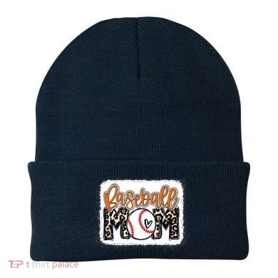 Baseball Mom Orange Leopard Baseball Mama Tank Top Beanie