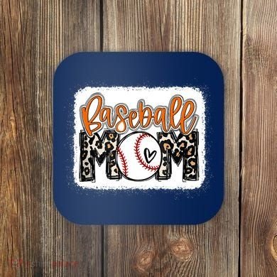 Baseball Mom Orange Leopard Baseball Mama Tank Top Coaster