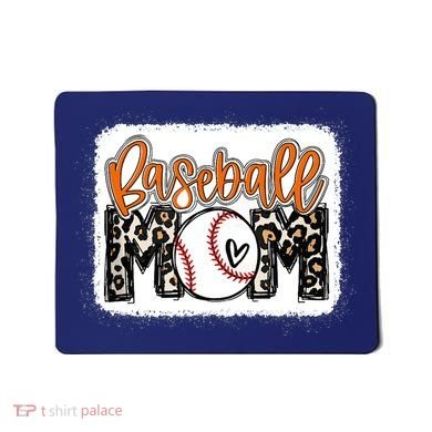 Baseball Mom Orange Leopard Baseball Mama Tank Top Mousepad