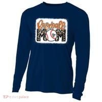 Baseball Mom Orange Leopard Baseball Mama Tank Top Cooling Performance Long Sleeve Crew thumb 0