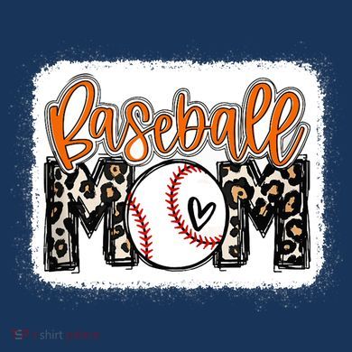 Baseball Mom Orange Leopard Baseball Mama Tank Top Hat