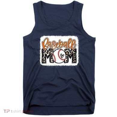 Baseball Mom Orange Leopard Baseball Mama Tank Top Tank Top