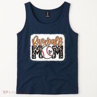 Baseball Mom Orange Leopard Baseball Mama Tank Top Tank Top thumb 2