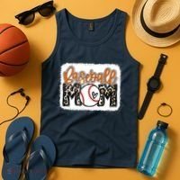 Baseball Mom Orange Leopard Baseball Mama Tank Top Tank Top thumb 4