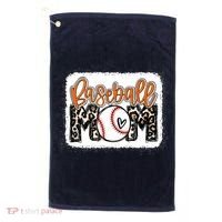 Baseball Mom Orange Leopard Baseball Mama Tank Top Golf Towel thumb 0