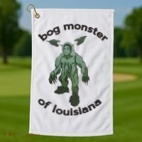 Bog Monster Of Louisiana Golf Towel thumb 1