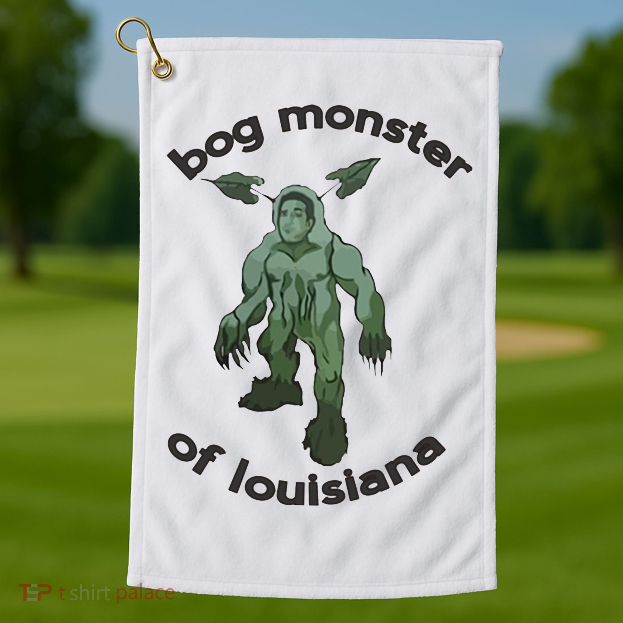 Bog Monster Of Louisiana Golf Towel