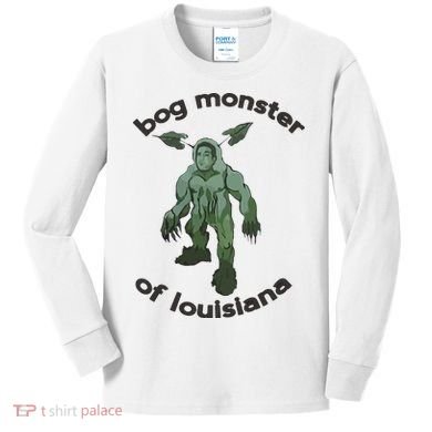 Bog Monster Of Louisiana Kids Long Sleeve Shirt