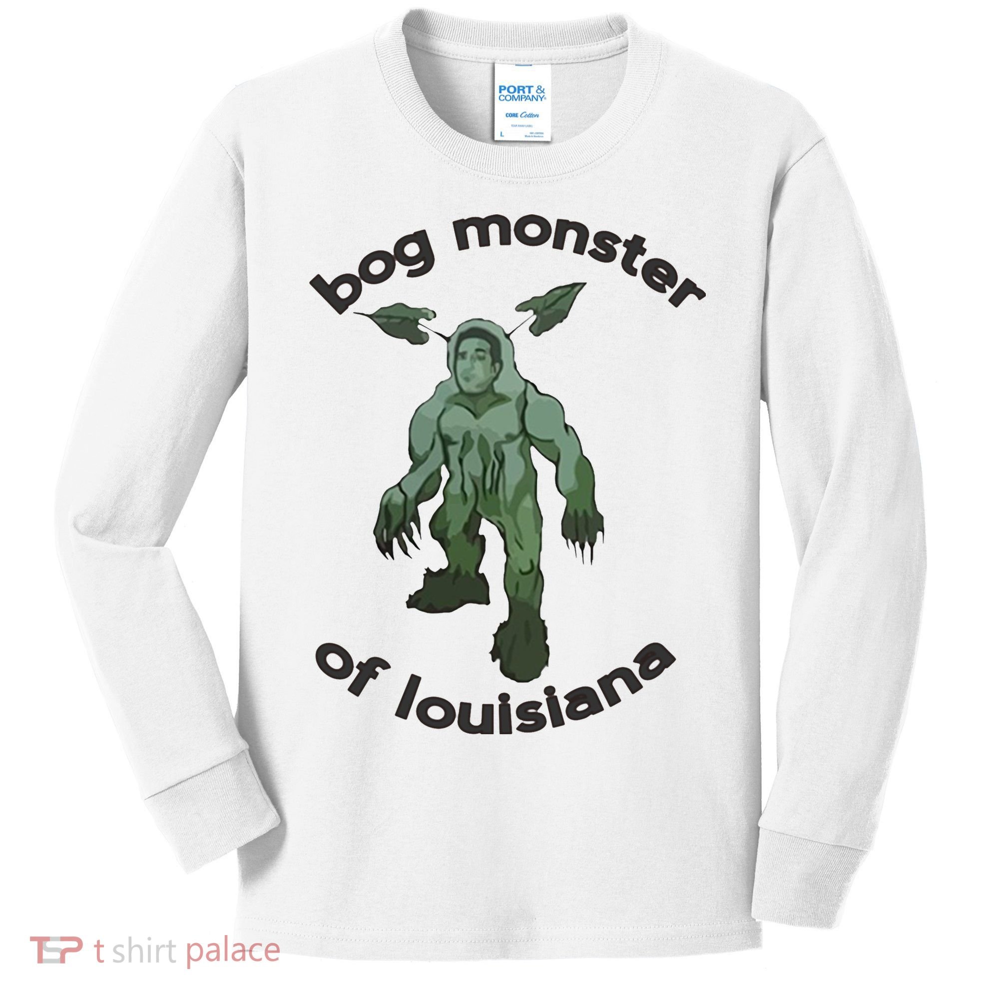 Bog Monster Of Louisiana Kids Long Sleeve Shirt