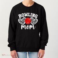Bowling Mom Of A Bowler Mother Hearts Bowling Mama Gift Women's Sweatshirt thumb 0