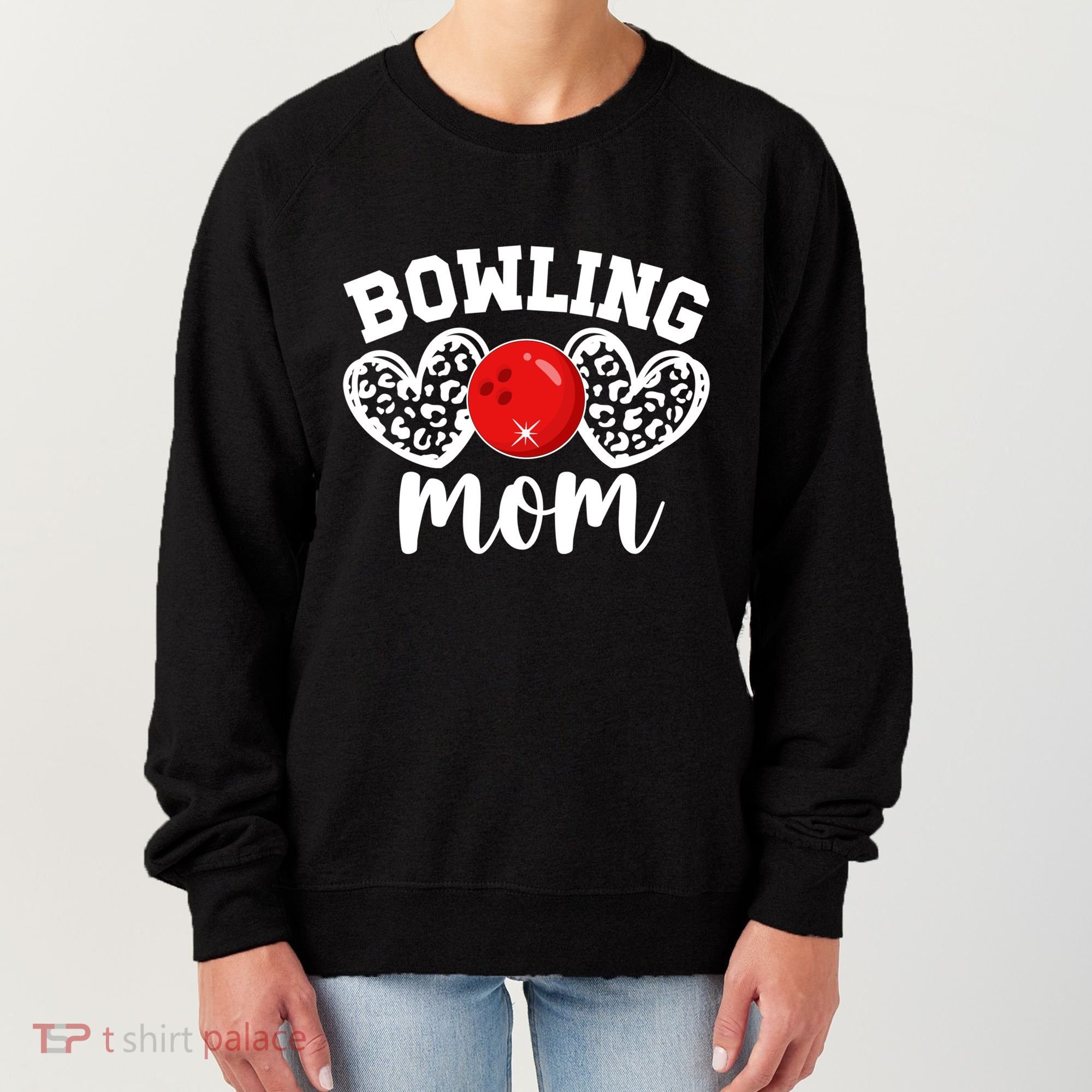 Bowling Mom Of A Bowler Mother Hearts Bowling Mama Gift Women's Sweatshirt