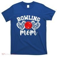 Bowling Mom Of A Bowler Mother Hearts Bowling Mama Gift T-Shirt thumb 0