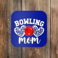 Bowling Mom Of A Bowler Mother Hearts Bowling Mama Gift Coaster thumb 0